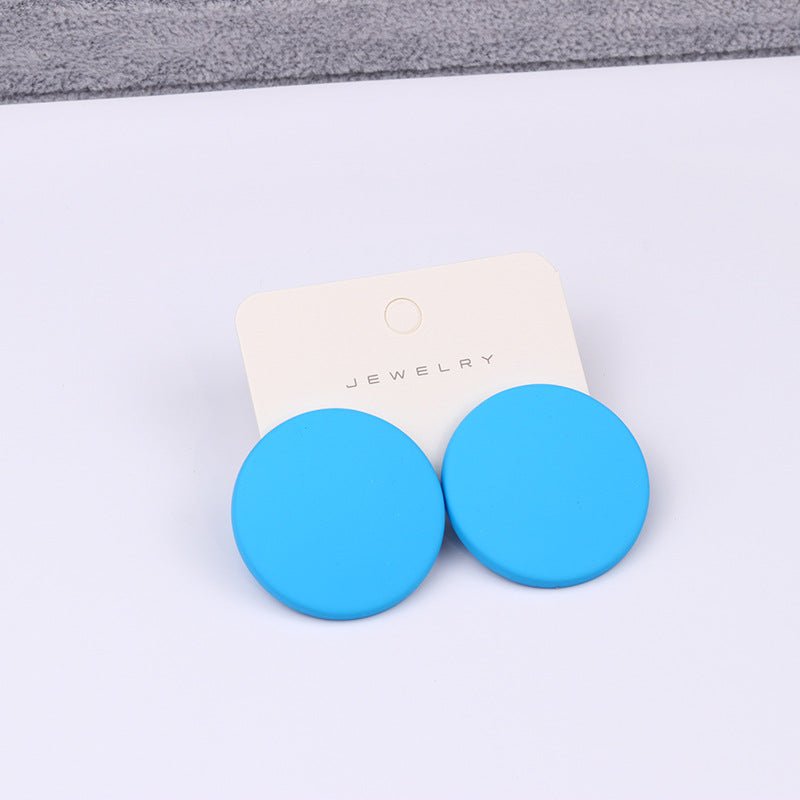 20 Color Round Spray Paint Earrings Simple Fashion Acrylic Personality Candy Color-Jewearrings