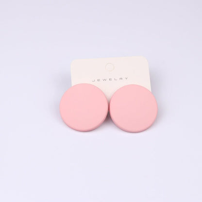 20 Color Round Spray Paint Earrings Simple Fashion Acrylic Personality Candy Color-Jewearrings