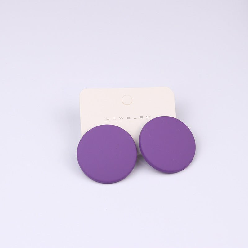 20 Color Round Spray Paint Earrings Simple Fashion Acrylic Personality Candy Color-Jewearrings