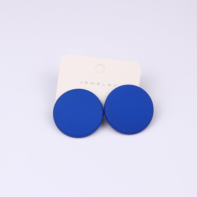 20 Color Round Spray Paint Earrings Simple Fashion Acrylic Personality Candy Color-Jewearrings