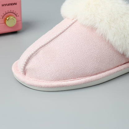 Faux Suede Center Seam Slippers-Jewearrings