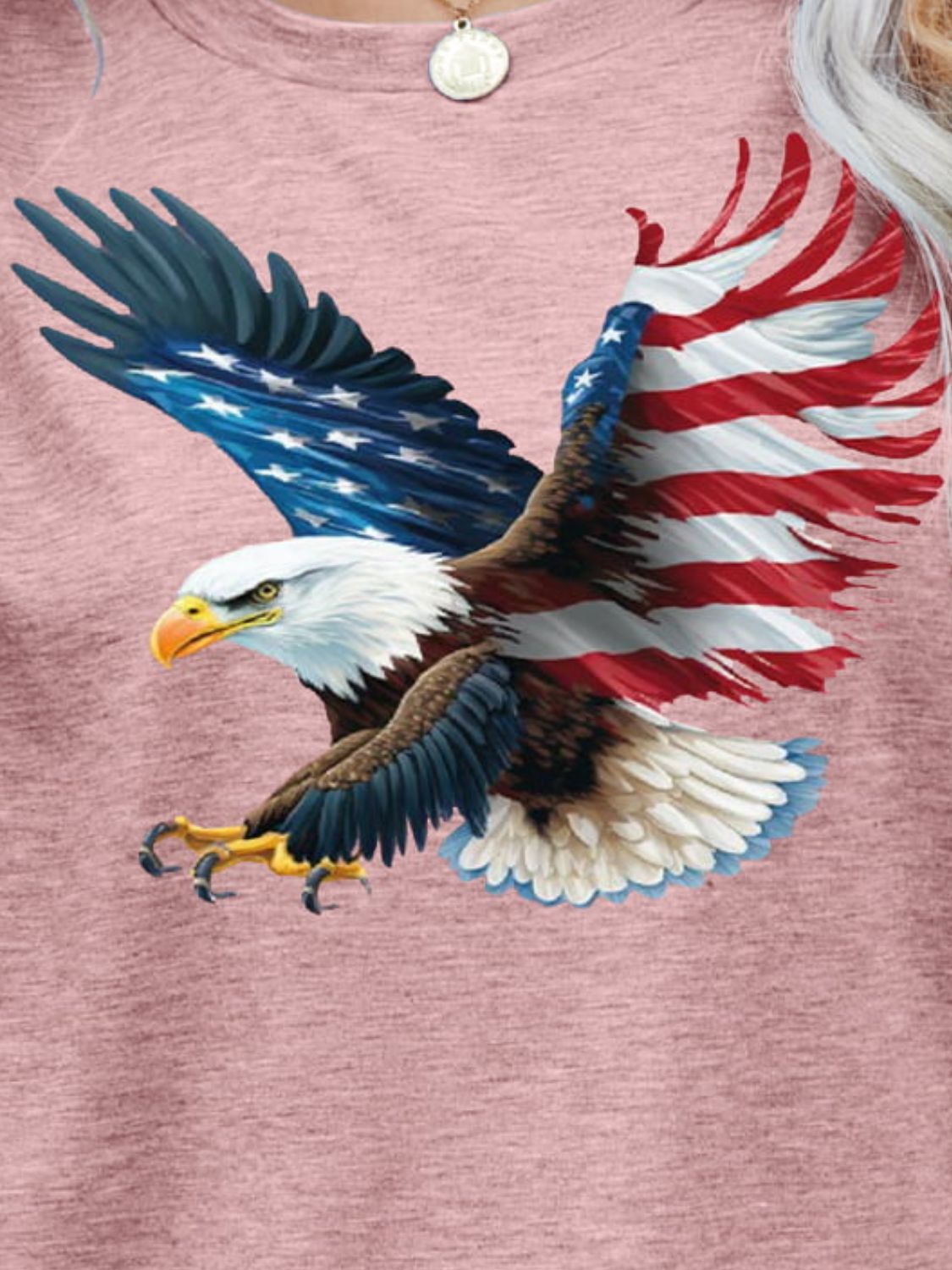 US Flag Eagle Graphic Tee-Jewearrings