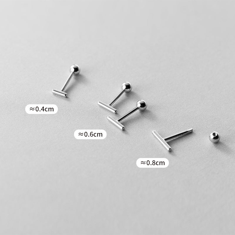 Women's Fashion Temperament One-word Stick Small Stud Earrings-Jewearrings