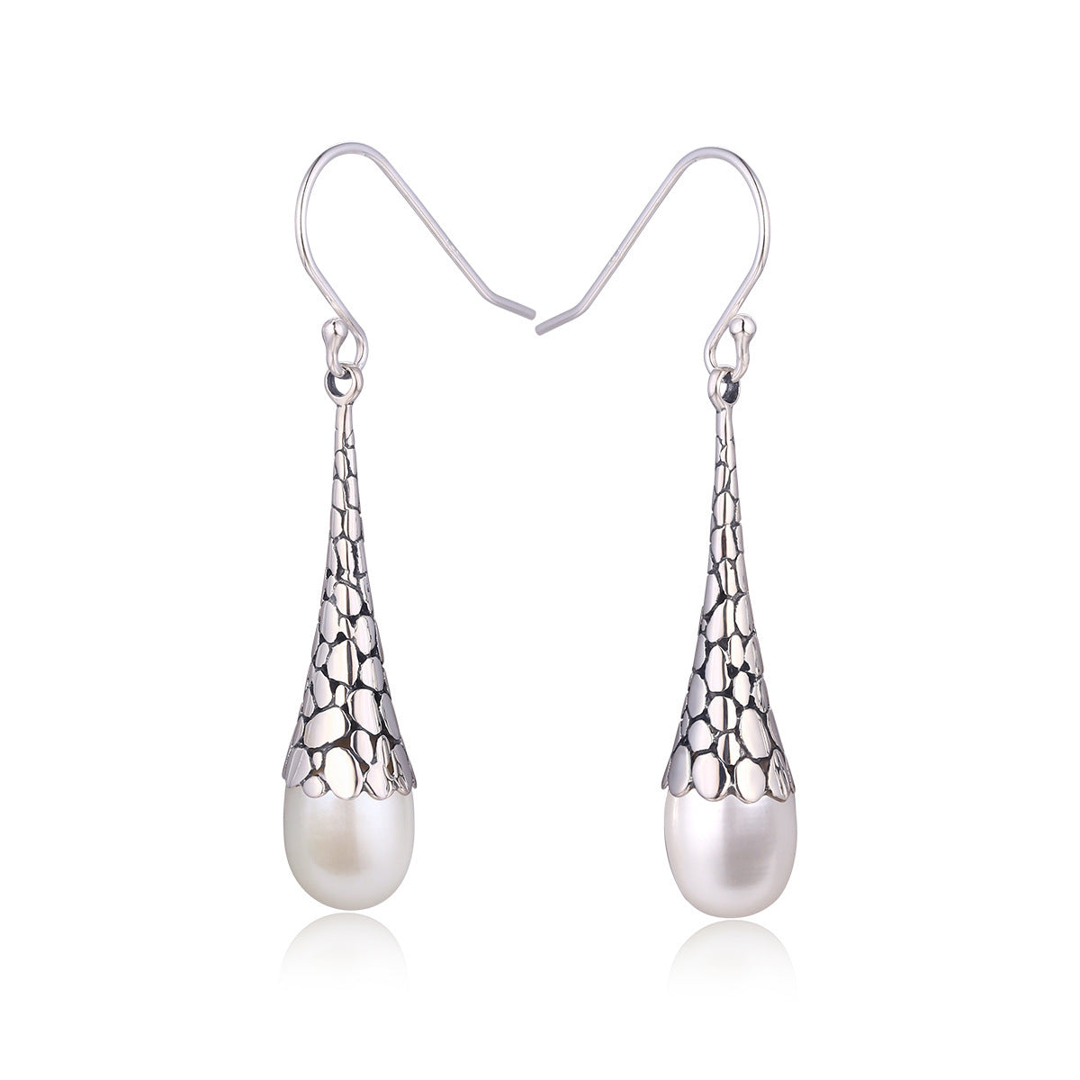 S925 Sterling Silver Drop Earrings With Retro Temperament-Jewearrings