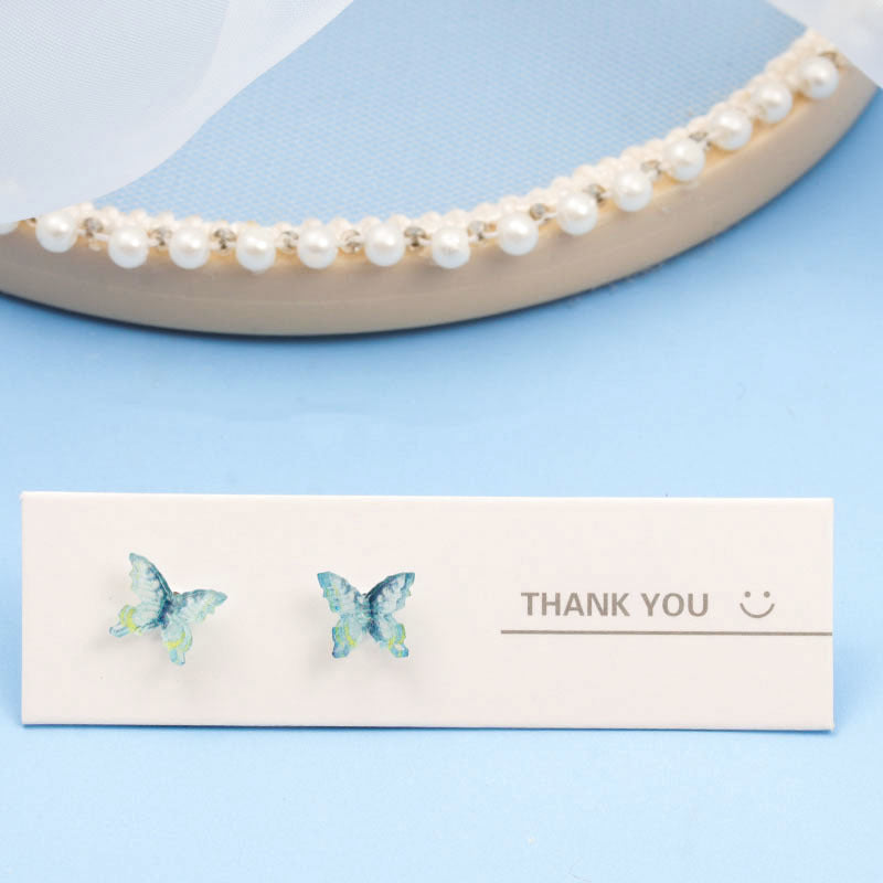 Super Fairy S925 Silver Needle Color Three-dimensional Butterfly Female Stud Earrings-Jewearrings