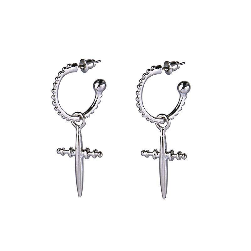 Simple Cross Earrings Women's Graceful And Cute Metal Earrings-Jewearrings