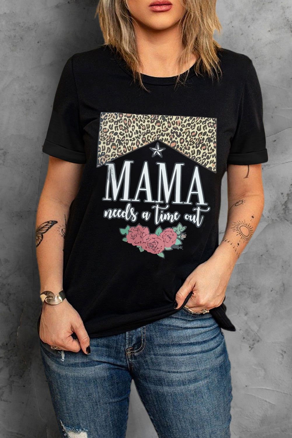 MAMA NEEDS A TIME OUT Graphic Tee-Jewearrings