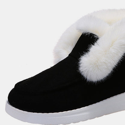 Furry Suede Snow Boots-Jewearrings