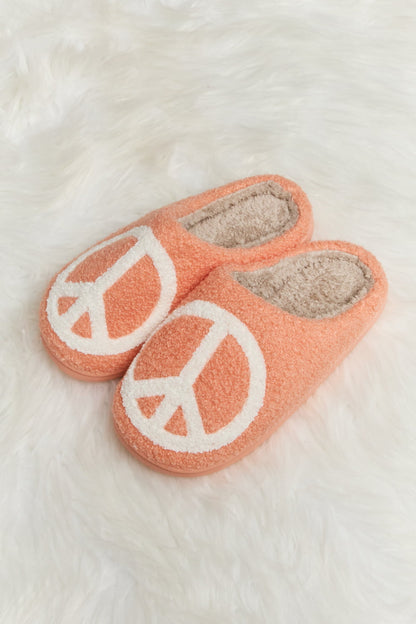 Melody Printed Plush Slide Slippers-Jewearrings