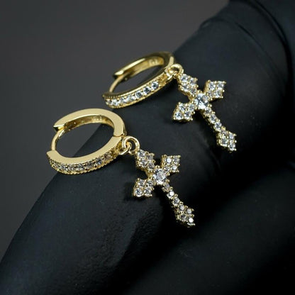 Cross Men's And Women's Earrings Europe And America-Jewearrings