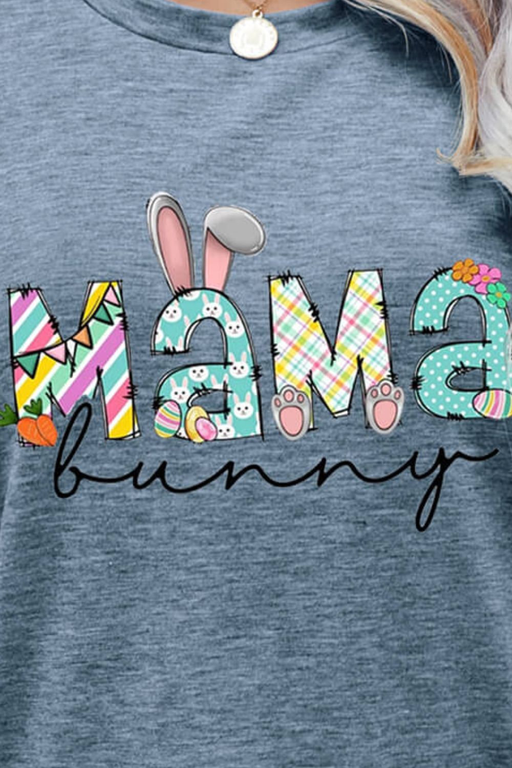 MAMA BUNNY Easter Graphic Tee-Jewearrings