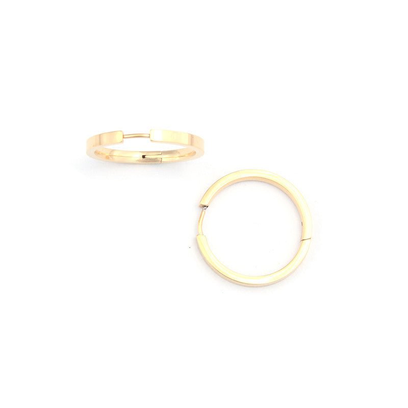 20mm Fashion Gold Bold Round Ring Earrings-Jewearrings