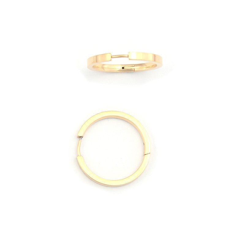 20mm Fashion Gold Bold Round Ring Earrings-Jewearrings