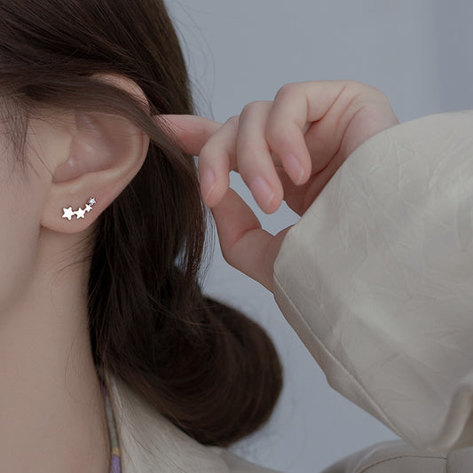 Simple And Small Mori Temperament High-grade Star Stud Earrings-Jewearrings