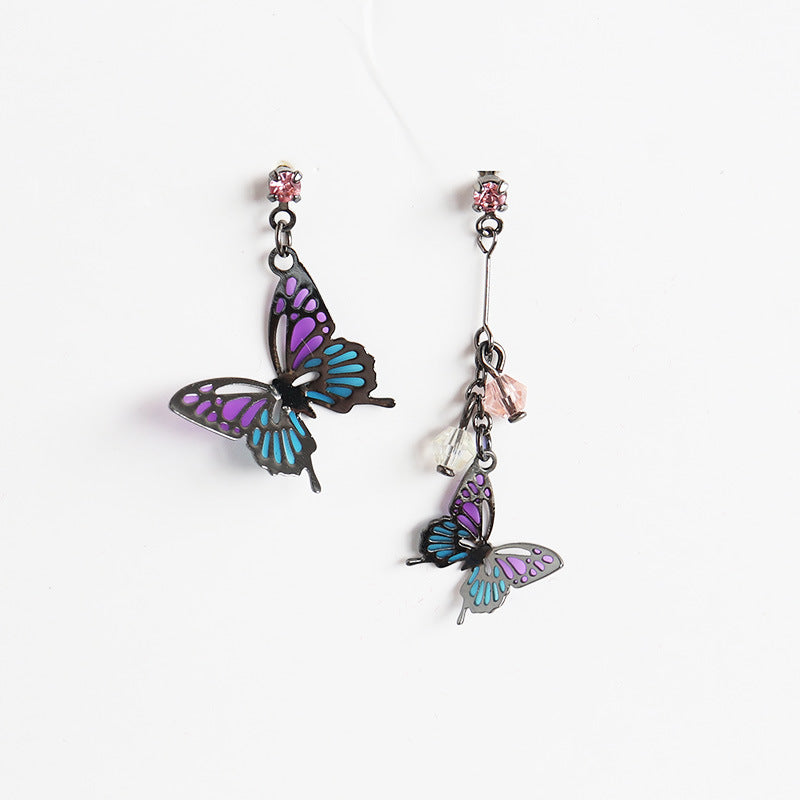 Asymmetric Butterfly Earrings Fashion Ear Clip-Jewearrings