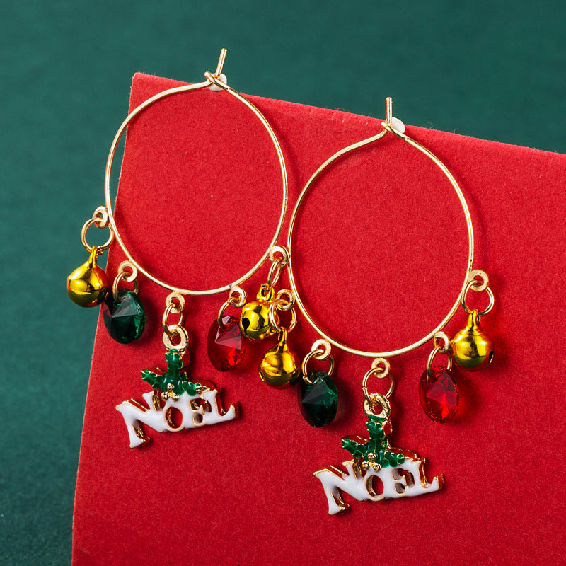 Creative Christmas Tree Bow Pendant Earrings-Jewearrings