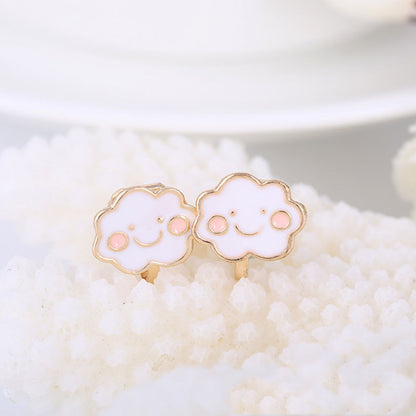 Women's Cute Real Gold Color Retention Earrings-Jewearrings