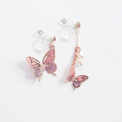 Asymmetric Butterfly Earrings Fashion Ear Clip-Jewearrings