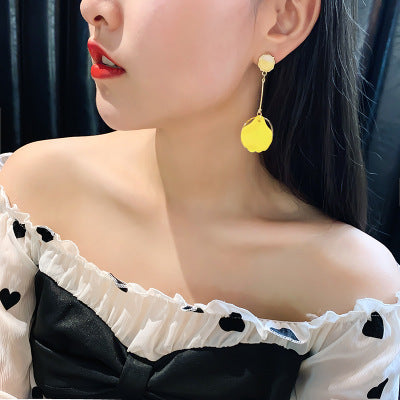 925 silver needle color drop glaze flower earrings female Japan and South Korea sweet earrings ins fashion trend personality earrings-Jewearrings