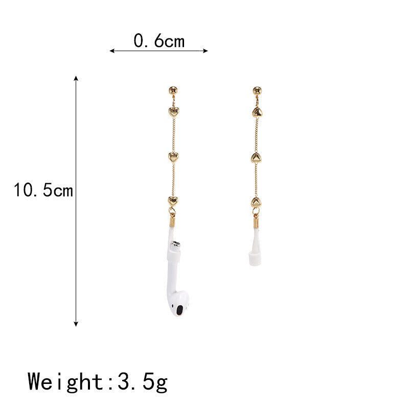 Compatible with Apple, Airpods anti loss series peach chain ear clip various Earrings-Jewearrings