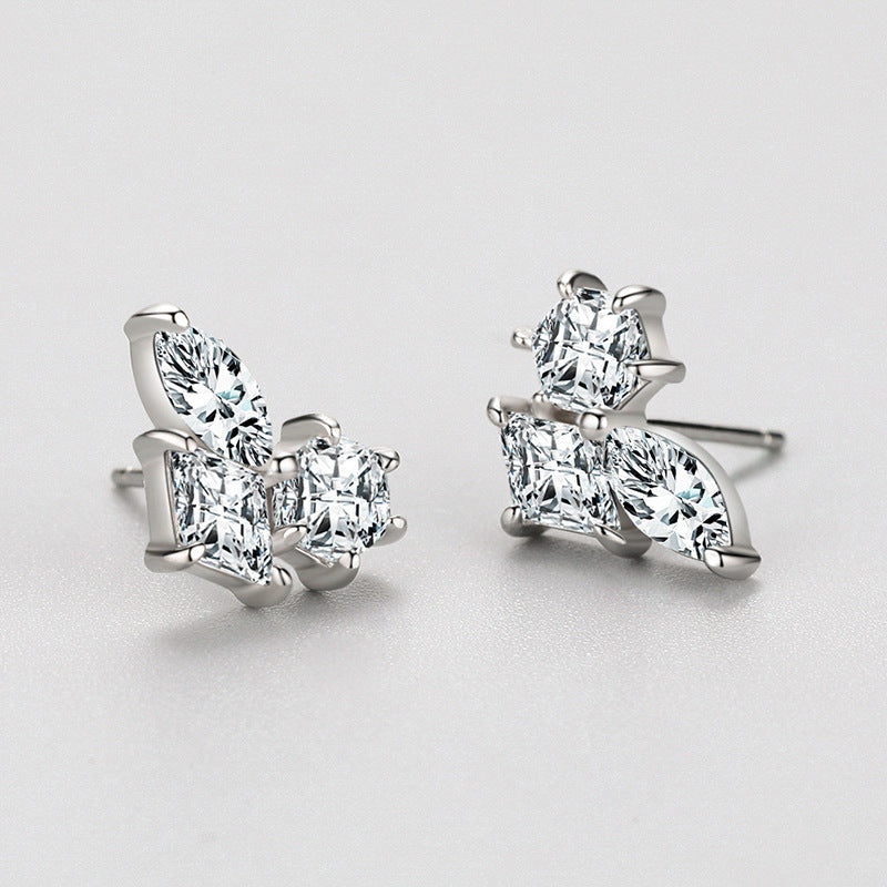 Women's Fashion All Match White Gold Plated Earrings-Jewearrings