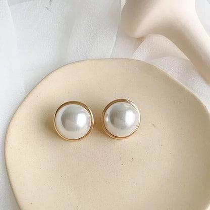 Women's Fashion Temperament Imitation Pearl Earrings-Jewearrings