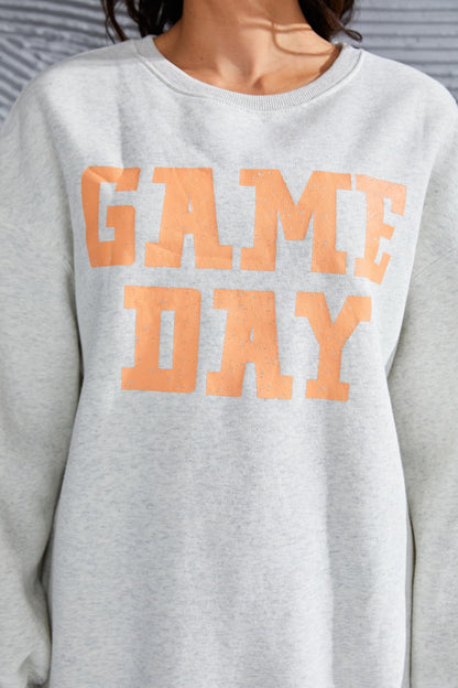 GAME DAY Long Sleeve Round Neck Sweatshirt-Jewearrings