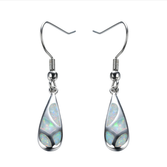 Opal Drop Earrings-Jewearrings