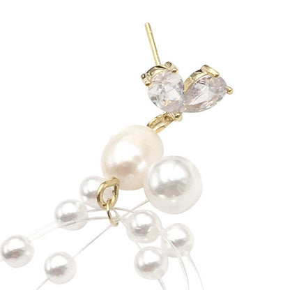 Women's Shaped Pearl Earrings-Jewearrings