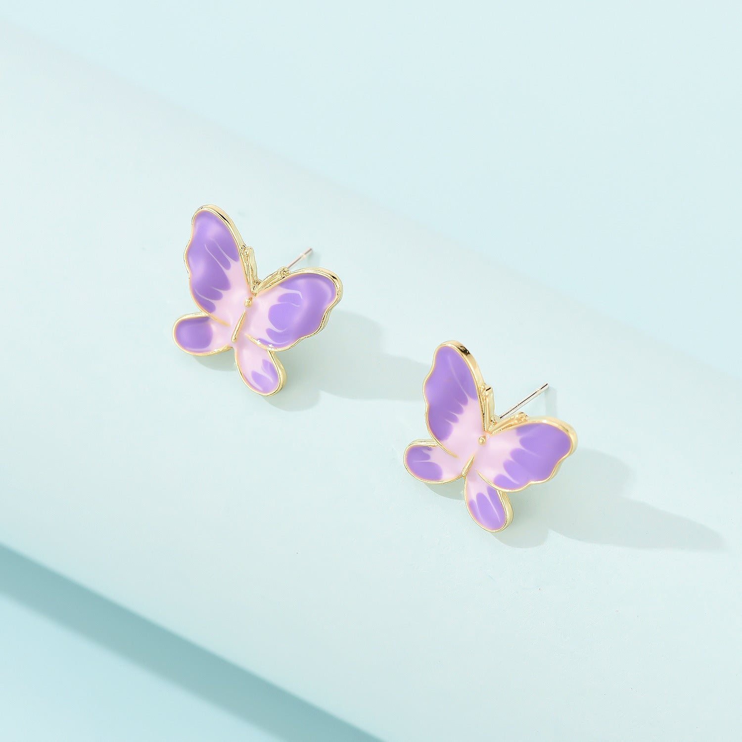 Super Fairy Purple Bow Stud Earrings Women-Jewearrings