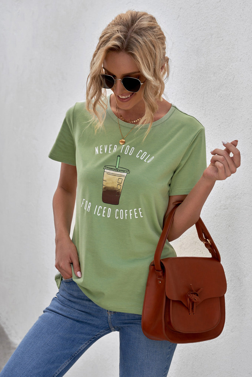 Never Too Cold for Iced Coffee Tee-Jewearrings