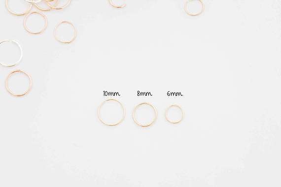 New 14K Gold Wrapped 925 Silver Minimalist Mini Circle Earrings-Jewearrings