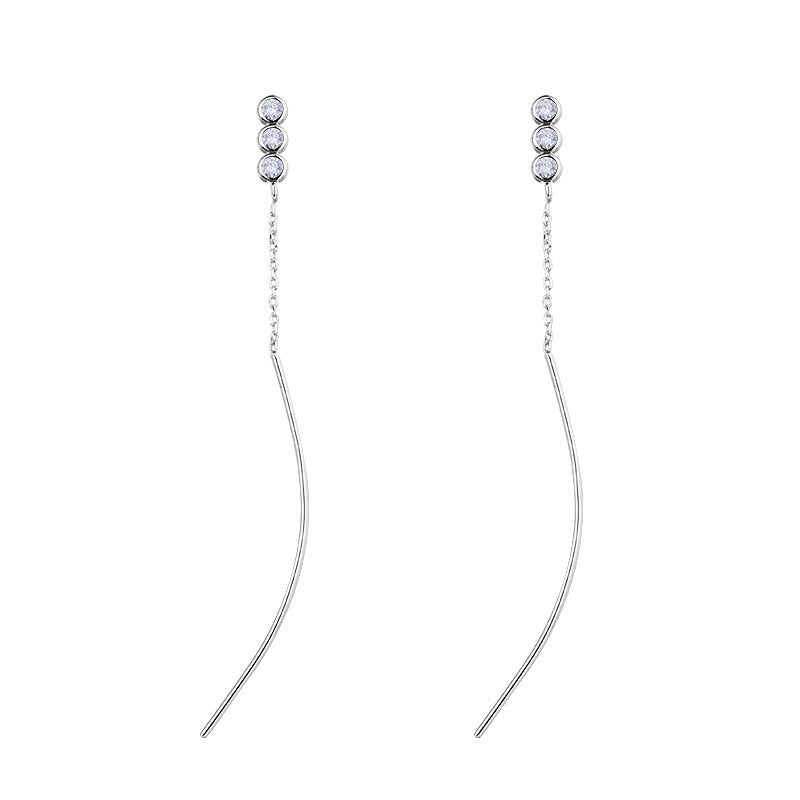 Women's Silver Strip Hanging Earrings All-matching-Jewearrings