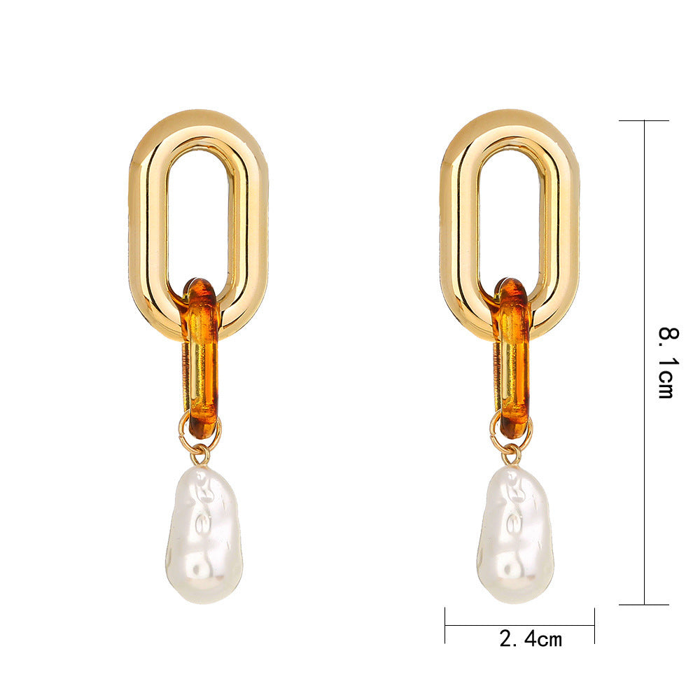 Royal Sister Temperament Pearl Earrings-Jewearrings