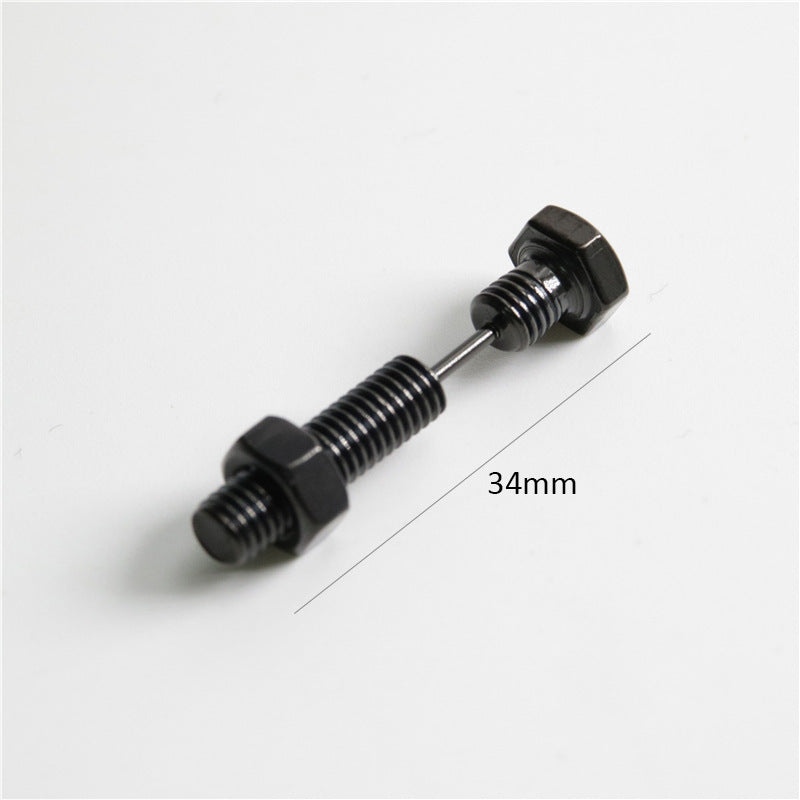 Personality Trend Punk Style Stainless Steel Screw Men's Stud Earrings-Jewearrings