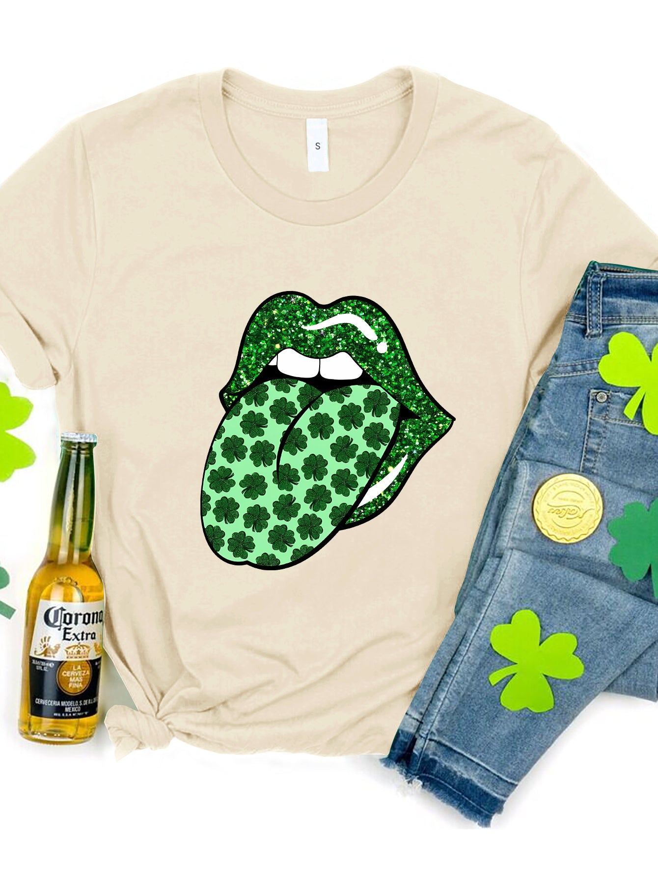 Saint Patrick's Day Round Neck T-Shirt-Jewearrings