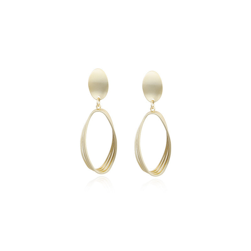 Women's matte metal hoop earrings-Jewearrings