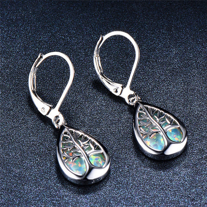 925 Sterling Silver Life Tree Dangle Earrings jewelry-Jewearrings