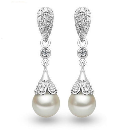 Long pearl earrings-Jewearrings