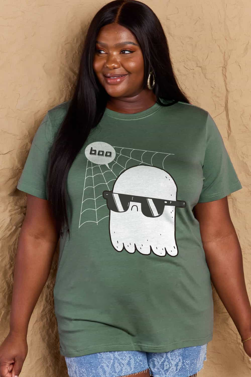 Simply Love Full Size BOO Graphic Cotton T-Shirt-Jewearrings