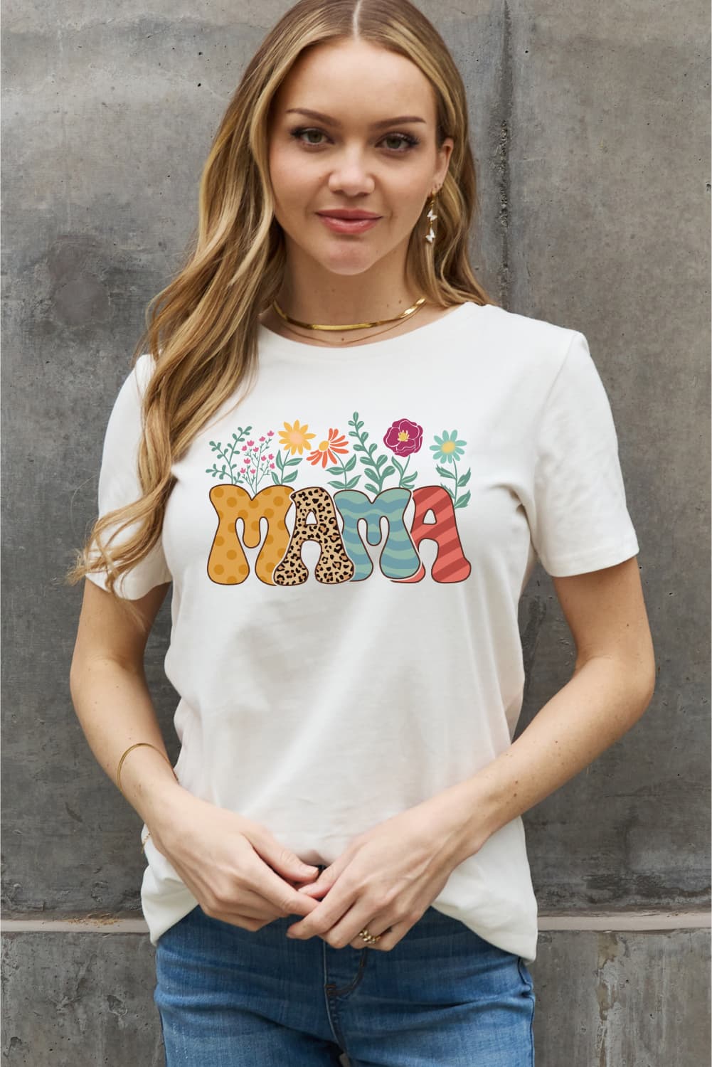 Simply Love Full Size MAMA Graphic Cotton Tee-Jewearrings