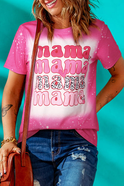 MAMA Round Neck Short Sleeve T-Shirt-Jewearrings