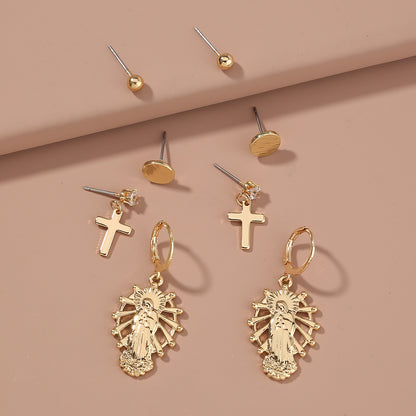 Religious Cross set earrings-Jewearrings