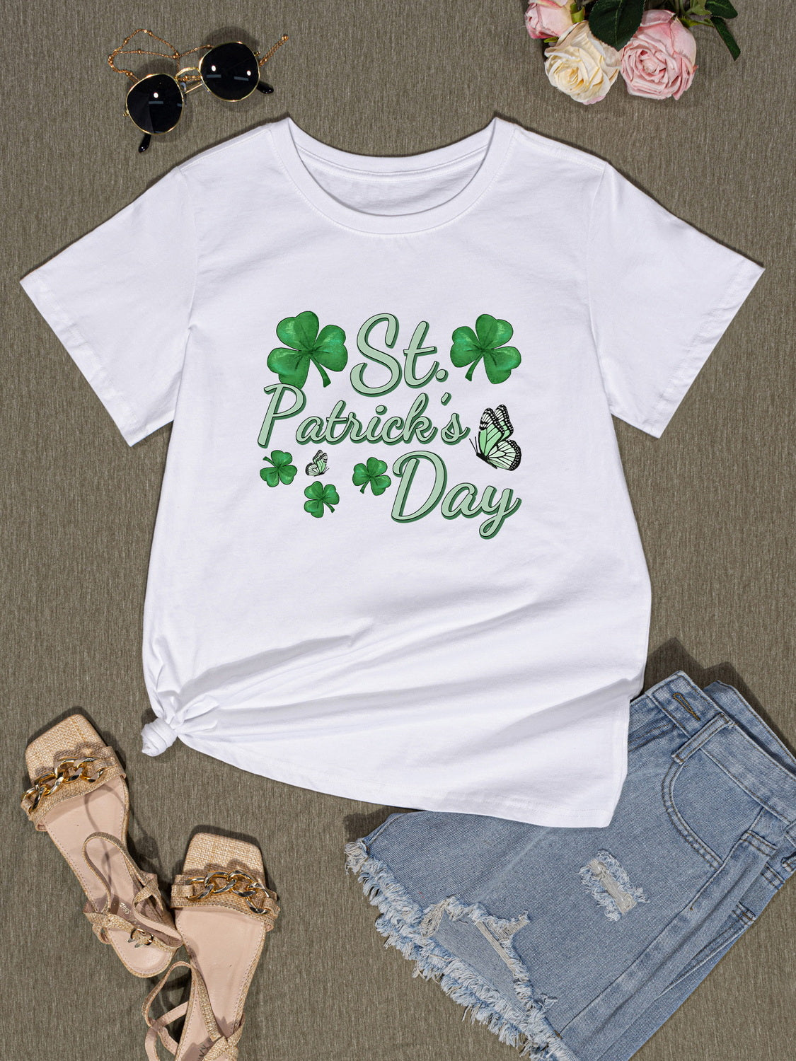 ST. PATRICK'S DAY Round Neck T-Shirt-Jewearrings