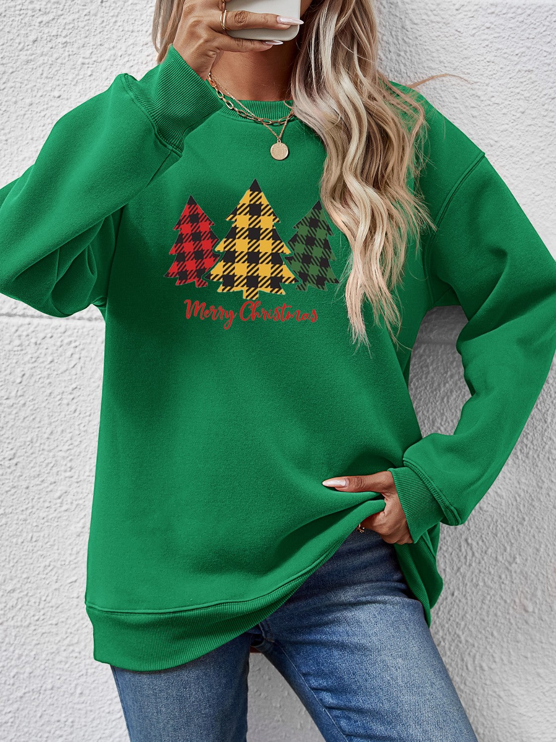 MERRY CHRISTMAS Dropped Shoulder Sweatshirt-Jewearrings