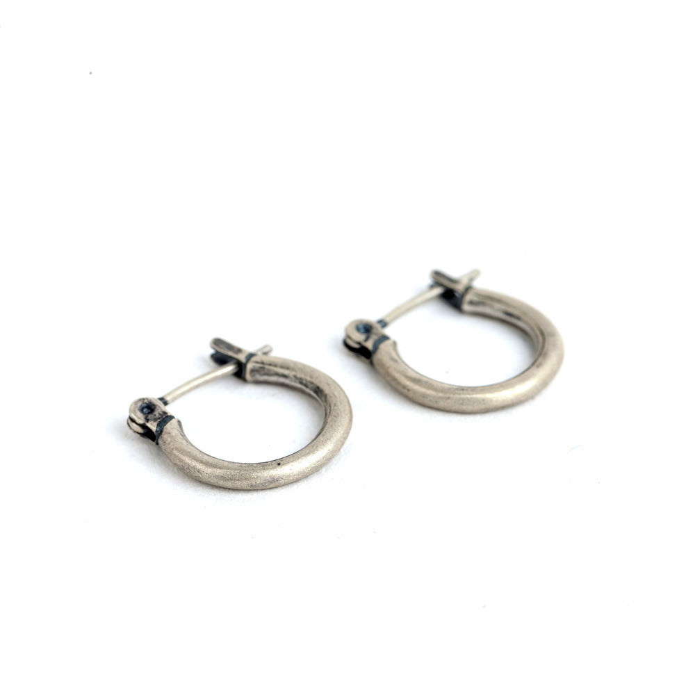 Dark Night 925 Sterling Silver Simple Earclip Earrings Ear Rings-Jewearrings