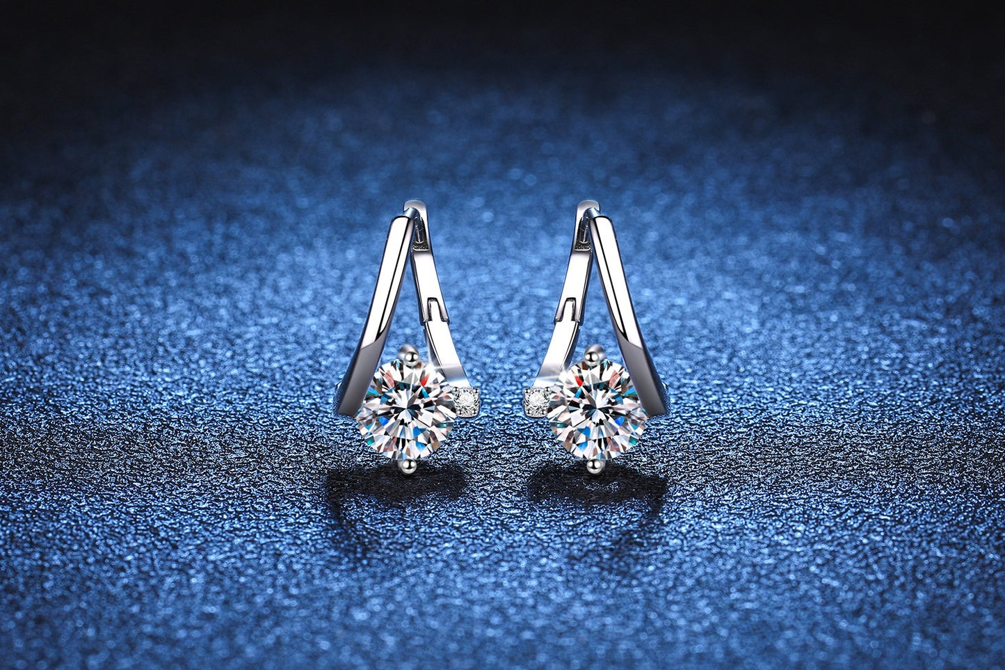 S925 Silver Moissanite Affordable Luxury Earrings-Jewearrings