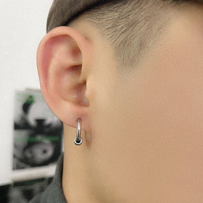 Bold Punk Hip Hop Simple Stud Earrings-Jewearrings