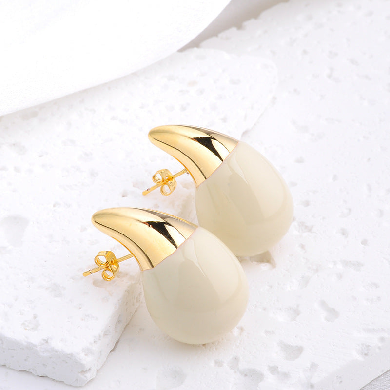 Women's Fashion Hollow Teardrop Stud Earrings-Jewearrings