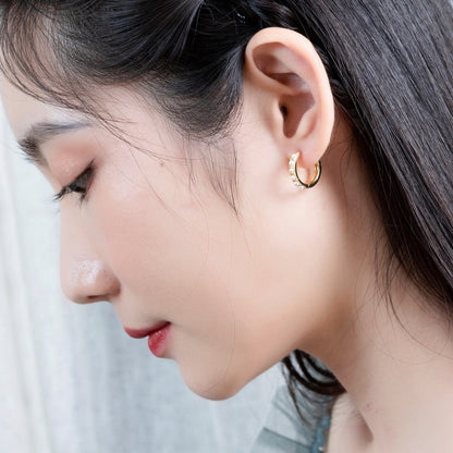 Women's S925 Sterling Silver Gold-plated Earrings Ins Style-Jewearrings